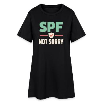 Culture SPF Identité Soins de la peau Humour - Robe T-shirt Femme - noir - Devant