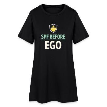 Culture SPF Identité Soins de la peau Humour - Robe T-shirt Femme - noir - Devant