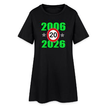 20 ans, 20e anniversaire 2026 - Robe T-shirt Femme - noir - Devant