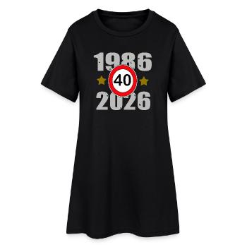 1986–2026: 40th anniversary - Women’s T-Shirt Dress - black - Front