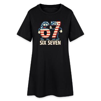 US Flag 67 Memes Six Seven - Robe T-shirt Femme - noir - Devant