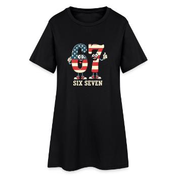 US Flag 67 Memes Six Seven - Robe T-shirt Femme - noir - Devant