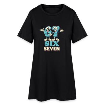 US Flag 67 Memes Six Seven - Women’s T-Shirt Dress - black - Front