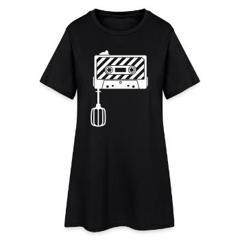Mixtape vs. Mixer – Cassette musicale rétro DJ - Robe T-shirt Femme - noir - Devant