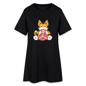 Viande de tigre - Robe T-shirt Femme - noir - Devant