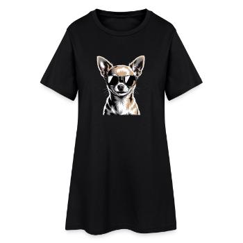 Chihuahua - Robe T-shirt Femme - noir - Devant