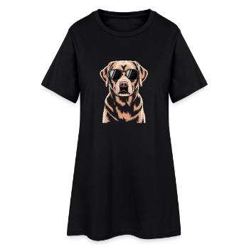 Labrador brun - Robe T-shirt Femme - noir - Devant
