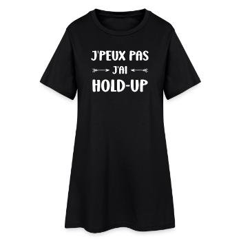 J'peux pas j'ai hold-up - Robe T-shirt Femme - noir - Devant