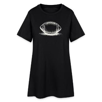 Vintage American Football Ball Sportsman - Women’s T-Shirt Dress - black - Front