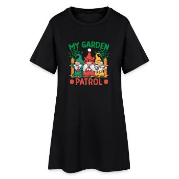 Costume de nain de jardin Mon nain de patrouille de jardin - Robe T-shirt Femme - noir - Devant