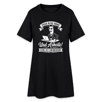 Crache dans tes mains, travaille ! - Robe T-shirt Femme - noir - Devant