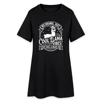 Cool Lama Vibes - Pas de drame - Robe T-shirt Femme - noir - Devant