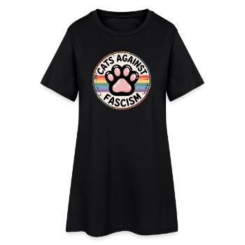 Chats contre le racisme - Produits dérivés antifascistes - Robe T-shirt Femme - noir - Devant