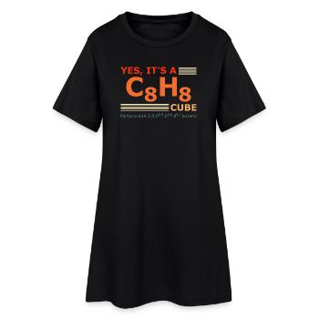 C8H8 Cubane – Yes it's a Cube retro Chemie - Robe T-shirt Femme - noir - Devant