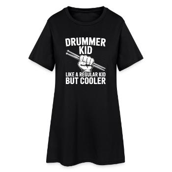 Le batteur dit un cadeau de batteur drôle - Robe T-shirt Femme - noir - Devant