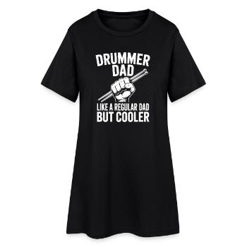 Le batteur dit un cadeau de batteur drôle - Robe T-shirt Femme - noir - Devant