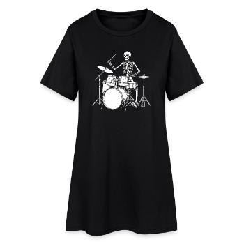 Jam du batteur squelette - Robe T-shirt Femme - noir - Devant