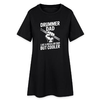 Le batteur dit un cadeau de batteur drôle - Robe T-shirt Femme - noir - Devant