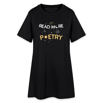 Lire plus de citation d’amoureux des livres de poésie - Robe T-shirt Femme - noir - Devant