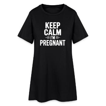 Keep Calm I'm Pregnant - Women’s T-Shirt Dress - black - Front