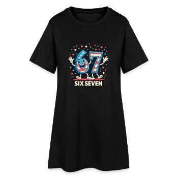 US Flag 67 Memes Six Seven - Women’s T-Shirt Dress - black - Front