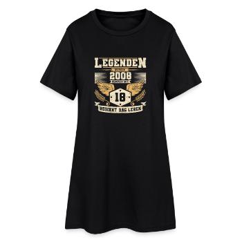 18 Légendes d’anniversaire nés en 2008 Vie grunge - Robe T-shirt Femme - noir - Devant