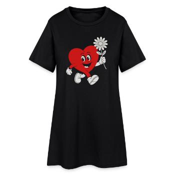 Héros du cœur avec Daisy - Robe T-shirt Femme - noir - Devant