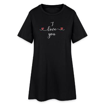 Je t’aime - Robe T-shirt Femme - noir - Devant