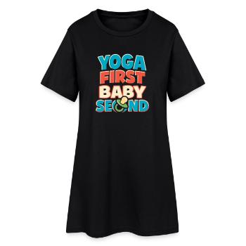 Prenatal Yoga Expectant Mother - Women’s T-Shirt Dress - black - Front