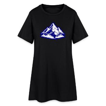 Symbole de la nature des montagnes - Robe T-shirt Femme - noir - Devant