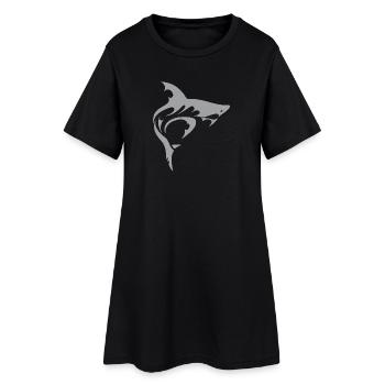 Requin - Robe T-shirt Femme - noir - Devant