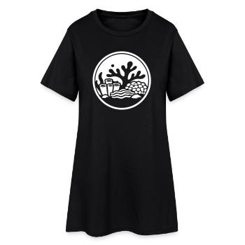 Symbole corallien Océan récif corallien - Robe T-shirt Femme - noir - Devant