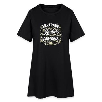 Faites confiance à la magie du début - Robe T-shirt Femme - noir - Devant