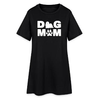 Malteser Hundeliebhaber Haustier Hundemama Hund Papa - Frauen T-Shirt-Kleid - Schwarz - Vorne