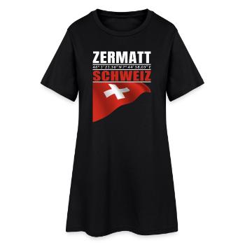 Zermatt - Robe T-shirt Femme - noir - Devant