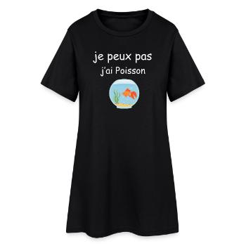 I can't I have fish - Women’s T-Shirt Dress - black - Front