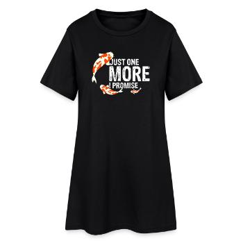 Encore un poisson koi, je te le promets, étang drôle. - Robe T-shirt Femme - noir - Devant