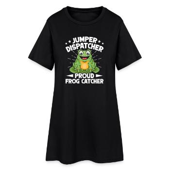 Frog Catcher Dispatcher Proud Frog - Frauen T-Shirt-Kleid - Schwarz - Vorne