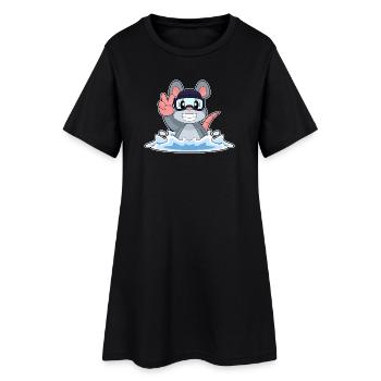 Lunettes de natation pour souris Été - Robe T-shirt Femme - noir - Devant