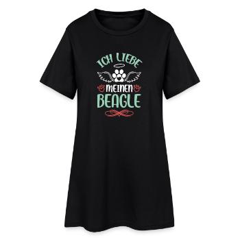 J’adore mon Beagle - Robe T-shirt Femme - noir - Devant