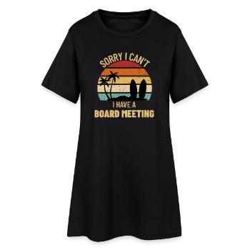 Surfer-Surfer-Dad-lustiges Surfbrett-Treffen - Frauen T-Shirt-Kleid - Schwarz - Vorne