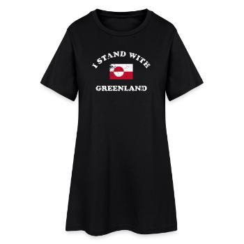 Je soutiens le Groenland - Robe T-shirt Femme - noir - Devant
