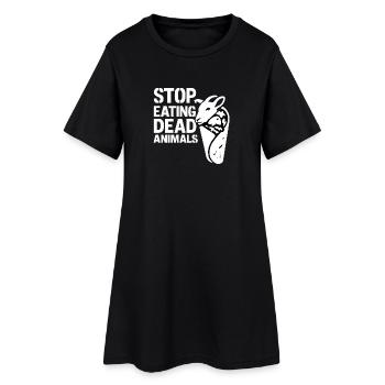 Arrêtez de manger des animaux morts – Bien-être animal - Robe T-shirt Femme - noir - Devant
