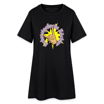 Rock-On Schweigefuchs (Züchter) - Frauen T-Shirt-Kleid - Schwarz - Vorne