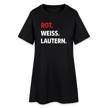 Rouge. Blanc. Lautern. – Maillot de supporter de Kaiserslautern - Robe T-shirt Femme - noir - Devant