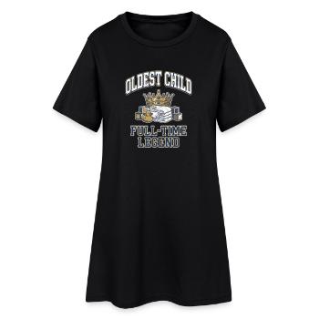 Aîné des enfants à temps plein Légende Frère et Sœur Couronne - Robe T-shirt Femme - noir - Devant