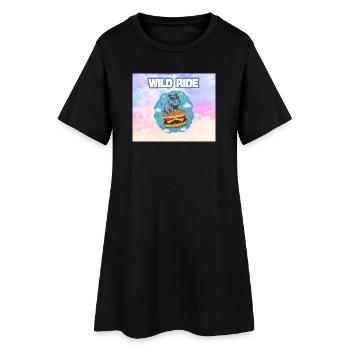 Champ de burgers Hippo Wild Ride - Robe T-shirt Femme - noir - Devant