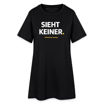 Sieht keiner. – Lustiges Handwerker Shirt - Frauen T-Shirt-Kleid - Schwarz - Vorne