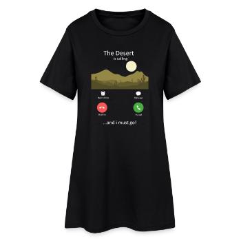 Le désert appelle l’aventure de randonnée en plein air - Robe T-shirt Femme - noir - Devant