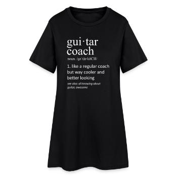 Lustiger Gitarrencoach Definition Musiklehrer - Frauen T-Shirt-Kleid - Schwarz - Vorne